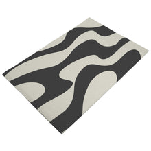 Load image into Gallery viewer, Black and white streams area rug