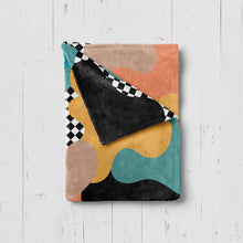 Load image into Gallery viewer, Retro plush blanket, super soft blanket, hypoallergenic decorative cozy blanket, livingroom decor, bedroom blanket, bedding, winter blanket