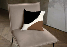 Load image into Gallery viewer, Brown and black rock shapes pillow