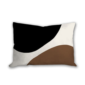 Brown and black rock shapes pillow