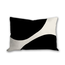 Load image into Gallery viewer, Black and white Rock shapes pillow