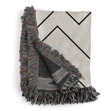 Load image into Gallery viewer, Woven Throw Blanket With Geometric Design, Cozy And Stylish, Interior Decor Blanket, Home Accent, Home Accessory, Interior Design Accent