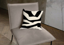 Load image into Gallery viewer, Black and White organic shapes pillow