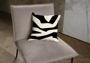 Black and White organic shapes pillow