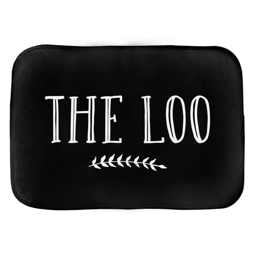 The Loo Black Bath Mat, Elegant And Stylish Bathroom Decor