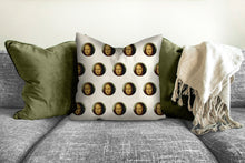 Load image into Gallery viewer, Mona Lisa pillow, statement pillow, Interior decor, home decor, pillow cover and insert, accent pillow, classic, eclectic, Vintage decor