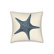 Load image into Gallery viewer, Starfish pillow, coastal decor accent, modern, home decor, pillow cover and insert, accent cushion, beach home style, ocean art