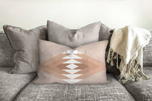 Load image into Gallery viewer, Geometric boho pillow, mid century inspired retro style pillow, Interior decor, home decor, pillow cover and insert, home accent pillow