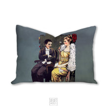 Load image into Gallery viewer, Charlie Chaplin pillow, vintage pillow, mid century, art deco, Interior decor, home decor, pillow cover and insert, retro, Vintage decor