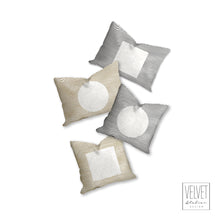 Load image into Gallery viewer, Geometric pillow, abstract square minimalistic, khaki abstract style, Interior decor, yellow home decor, pillow cover and insert, earthy art