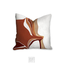 Load image into Gallery viewer, Boho pillow, rock formation, terra cotta, abstract pillow, fall decor, Interiors, home decor, pillow cover and insert, home accent pillow