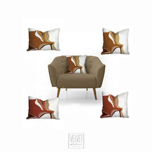 Load image into Gallery viewer, Boho pillow, rock formation, terra cotta, abstract pillow, fall decor, Interiors, home decor, pillow cover and insert, home accent pillow