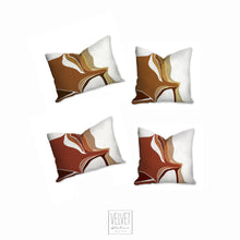 Load image into Gallery viewer, Earthy Throw pillow, abstract rock formation, terra cotta, fall decor, Interiors, home decor, pillow cover and insert, home accent pillow