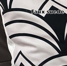 Load image into Gallery viewer, Crescent moon pillow, yellow moons, mid century, boho modern pillow, Interior decor, home decor, pillow cover and insert, accent pillow