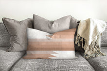 Load image into Gallery viewer, boho throw pillow, diversity mid century inspired, geometric, retro style, Interior decor, home decor, pillow cover and insert accent pillow
