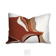 Load image into Gallery viewer, Boho pillow, rock formation, terra cotta, abstract pillow, fall decor, Interiors, home decor, pillow cover and insert, home accent pillow