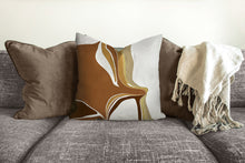 Load image into Gallery viewer, Earthy Throw pillow, abstract rock formation, terra cotta, fall decor, Interiors, home decor, pillow cover and insert, home accent pillow