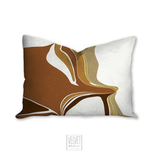 Load image into Gallery viewer, Earthy Throw pillow, abstract rock formation, terra cotta, fall decor, Interiors, home decor, pillow cover and insert, home accent pillow