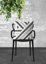 Load image into Gallery viewer, Pillow with stripes, gray linear pattern, minimalistic, modern pillow, Interior decor, home decor pillow cover and insert, home accents