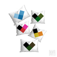 Load image into Gallery viewer, Heart pillow, terra cotta heart, modern pillow, Interior decor, home decor pillow cover and insert, pillow case, pink heart, stylish art