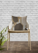 Load image into Gallery viewer, Throw pillow with abstract design, brown, taupe, khaki, earthy, modern pillow, Interior decor, home decor pillow cover and insert, home