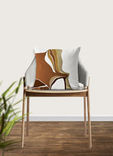 Load image into Gallery viewer, Earthy Throw pillow, abstract rock formation, terra cotta, fall decor, Interiors, home decor, pillow cover and insert, home accent pillow