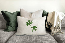 Load image into Gallery viewer, Botanical plant pillow, green fern tropical pillow, Interior decor, home decor, pillow cover and insert, botanical decor, natural decor
