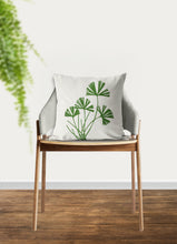 Load image into Gallery viewer, Botanical plant pillow, green fern tropical pillow, Interior decor, home decor, pillow cover and insert, botanical decor, natural decor