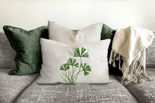 Load image into Gallery viewer, Botanical plant pillow, green fern tropical pillow, Interior decor, home decor, pillow cover and insert, botanical decor, natural decor