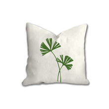 Load image into Gallery viewer, Botanical plant pillow, green fern tropical pillow, Interior decor, home decor, pillow cover and insert, botanical decor, natural decor
