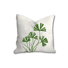 Load image into Gallery viewer, Botanical plant pillow, green fern tropical pillow, Interior decor, home decor, pillow cover and insert, botanical decor, natural decor