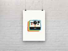 Load image into Gallery viewer, Vintage polaroid art print, retro art, fine art print wall decor, vintage art, fine art, wall hanging, Interior design, home decor, camera