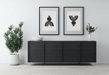 Load image into Gallery viewer, Mid century black and white print, retro style, neutral fine art print wall decor, modern art, fine art, wall hanging, Interior design, home