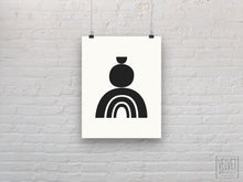 Load image into Gallery viewer, Mid century black and white print, retro style, neutral fine art print wall decor, modern art, fine art, wall hanging, Interior design, home