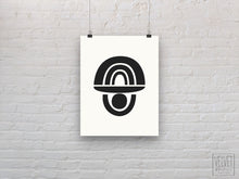 Load image into Gallery viewer, Mid century black and white print, retro style, neutral fine art print wall decor, modern art, fine art, wall hanging, Interior design, home