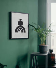 Load image into Gallery viewer, Mid century black and white print, retro style, neutral fine art print wall decor, modern art, fine art, wall hanging, Interior design, home