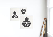 Load image into Gallery viewer, Mid century black and white print, retro style, neutral fine art print wall decor, modern art, fine art, wall hanging, Interior design, home