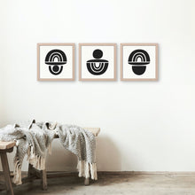 Load image into Gallery viewer, Mid century black and white print, retro style, neutral fine art print wall decor, modern art, fine art, wall hanging, Interior design, home