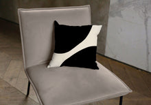 Load image into Gallery viewer, Black and white Rock shapes pillow