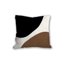 Load image into Gallery viewer, Brown and black rock shapes pillow