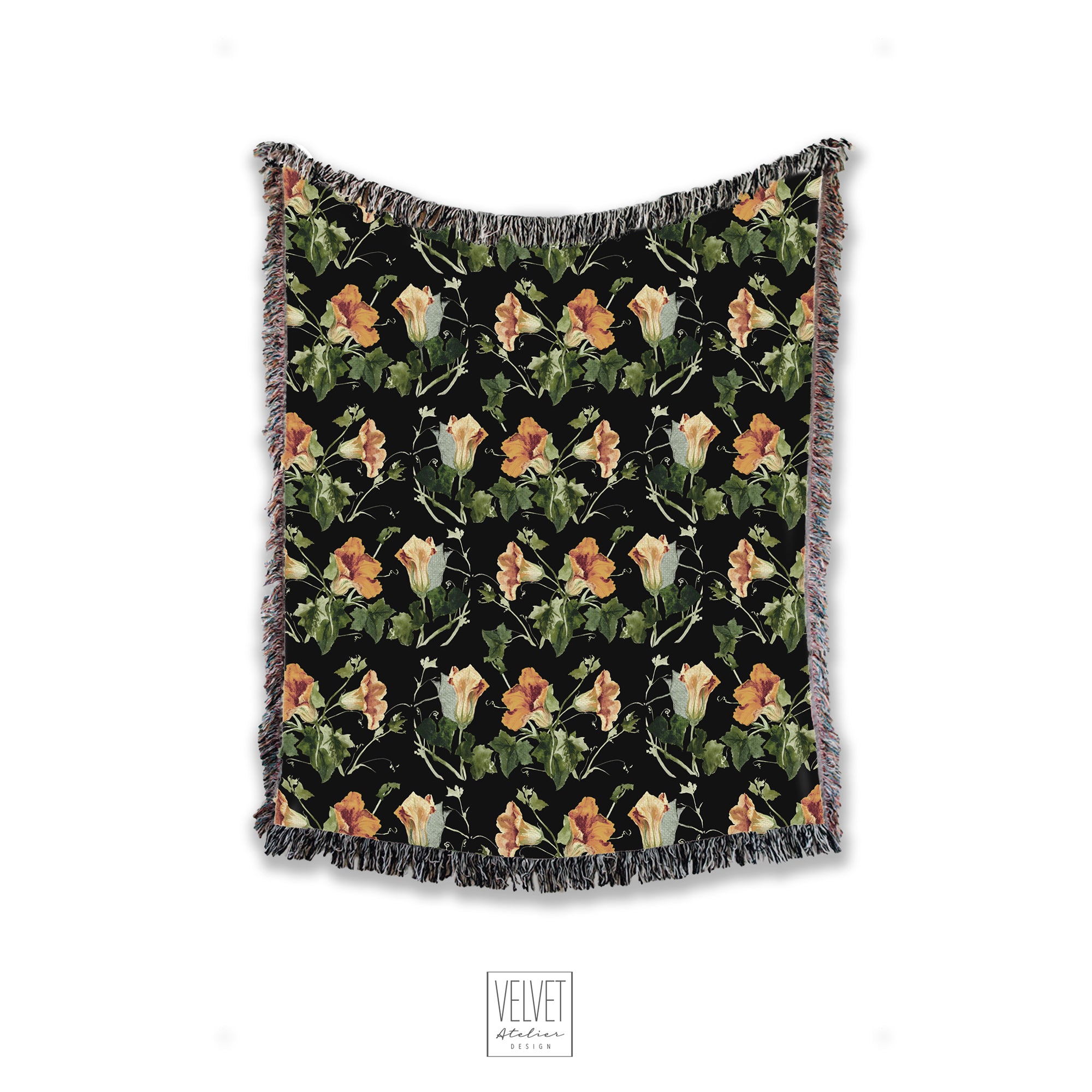 Mountain Flowers Woven Throw Blanket - Shop Online on roomtery