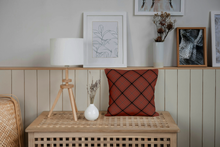 Load image into Gallery viewer, Red plaid decorative pillow