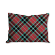 Load image into Gallery viewer, Red green and blue bold plaid decorative pillow