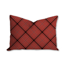 Load image into Gallery viewer, Red plaid decorative pillow