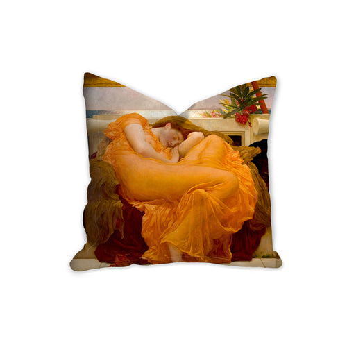 Sweet Dreams, sleeping girl decorative throw pillow
