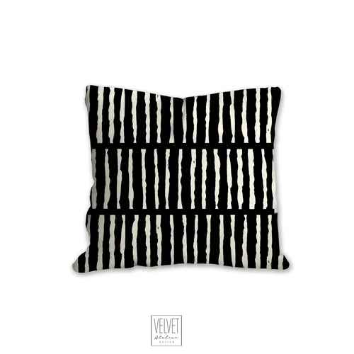 Rows of sticks abstract pillow