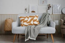 Load image into Gallery viewer, orange modern pillow 


