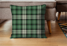 Load image into Gallery viewer, Green tartan decorative pillow