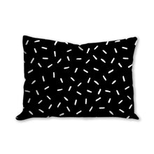 Load image into Gallery viewer, Black and white Sprinkles pillow