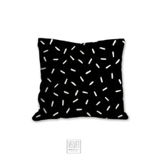 Load image into Gallery viewer, Black and white Sprinkles pillow